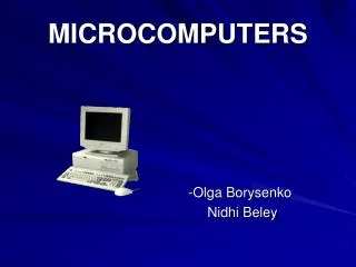 MICROCOMPUTERS