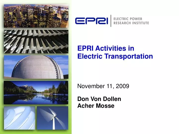 epri activities in electric transportation