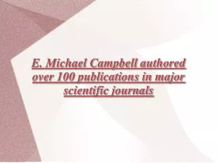 E Michael Campbell
