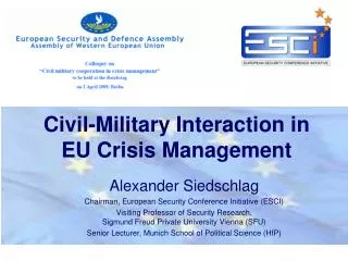 Civil-Military Interaction in EU Crisis Management