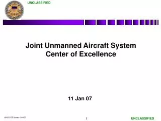 Joint Unmanned Aircraft System Center of Excellence