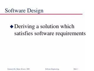 Software Design