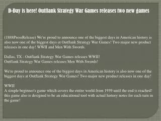 D-Day is here! Outflank Strategy War Games releases two new