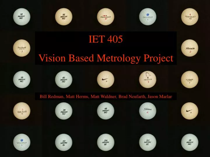 vision based metrology
