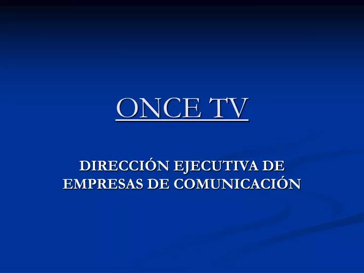 once tv