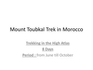 trekking in high atlas mountains toubkal morocco