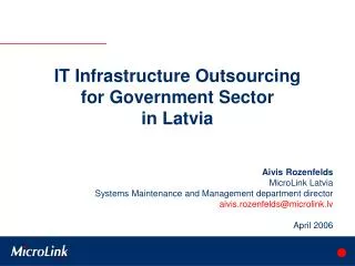 IT Infrastructure Outsourcing for Government Sector in Latvia