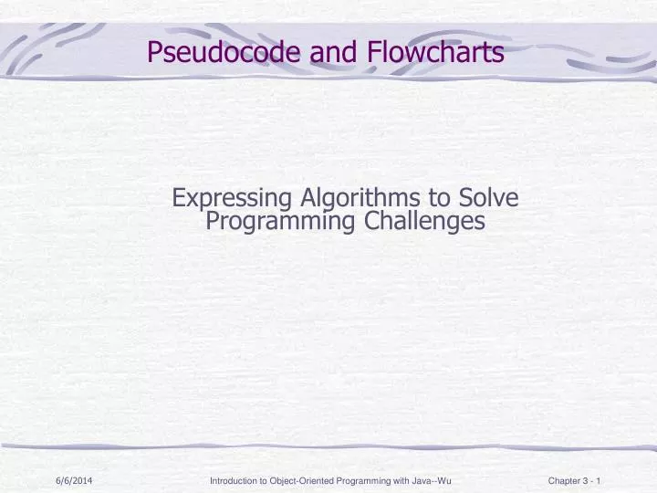 pseudocode and flowcharts