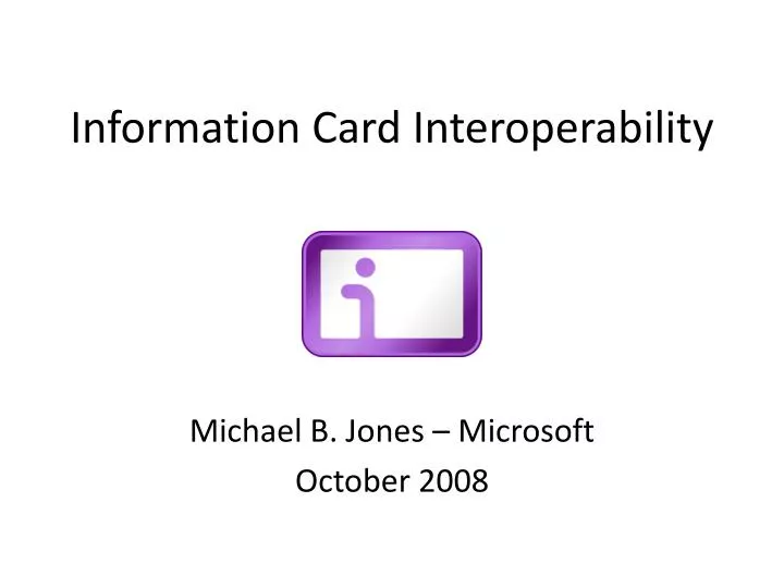 information card interoperability