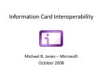 Information Card Interoperability - slide 1