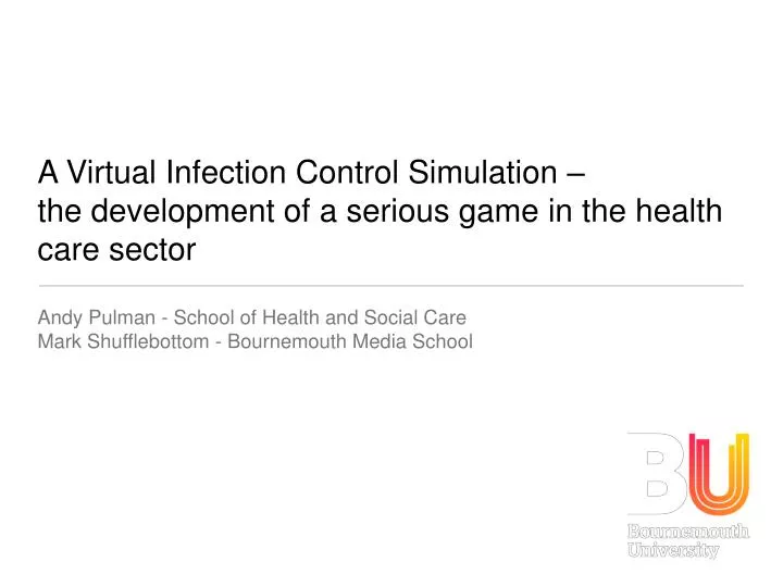 a virtual infection control simulation the development of a serious game in the health care sector