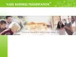 “AGEL BUSINESS PRÄSENTATION ” - slide 1