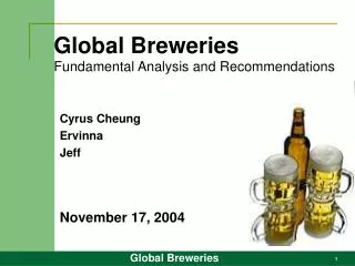 Global Breweries Fundamental Analysis and Recommendations