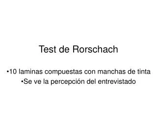 test de rorschach