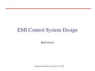 EMI Control System Design