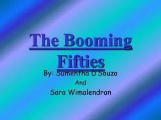 The Booming Fifties