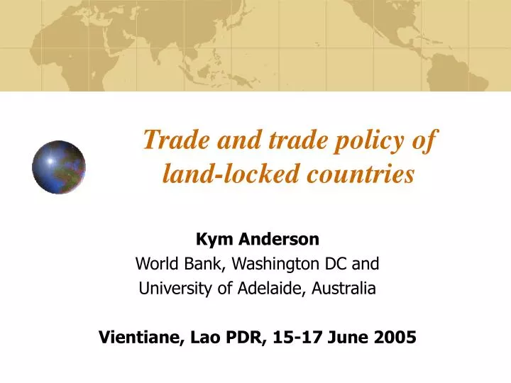 trade and trade policy of land locked countries