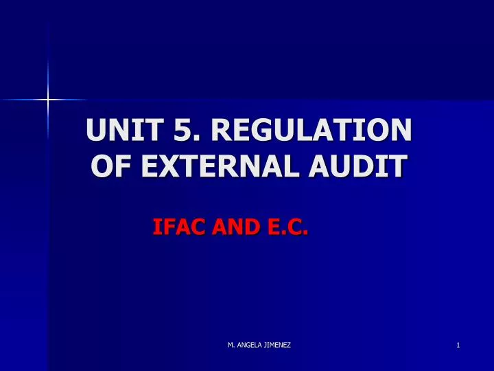 unit 5 regulation of external audit