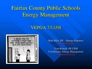 Fairfax County Public Schools Energy Management VEPGA 7/11/08