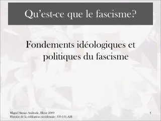 qu est ce que le fascisme