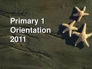 Primary 1 Orientation 2011