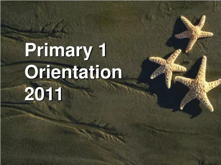 primary 1 orientation 2011