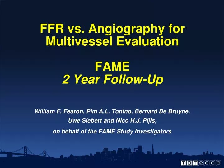ffr vs angiography for multivessel evaluation fame 2 year follow up