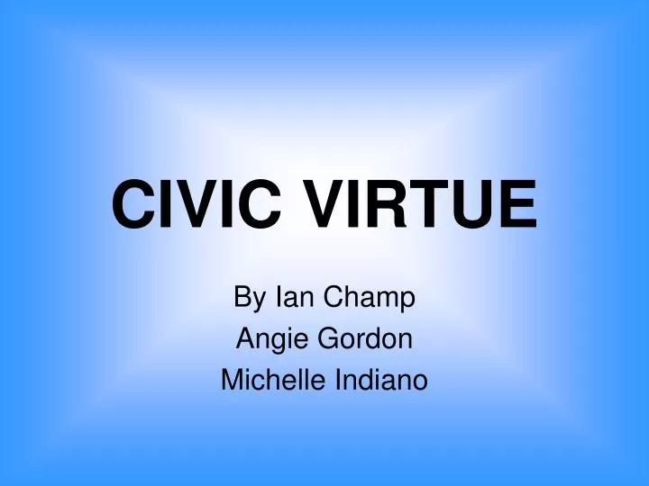 civic virtue