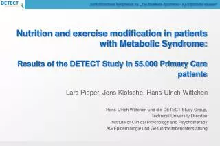 Nutrition and exercise modification in patients with Metabolic Syndrome: Results of the DETECT Study in 55.000 Primary C