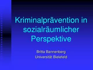 kriminalpr vention in sozialr umlicher perspektive