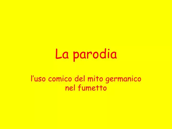 la parodia