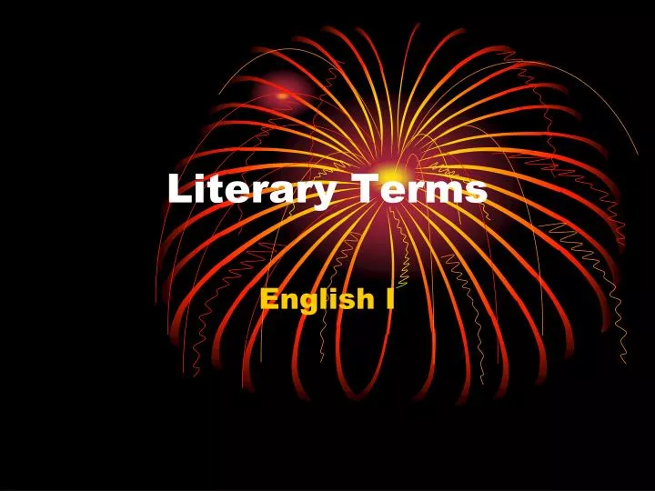 literary terms