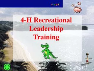 4-H Recreational Leadership Training