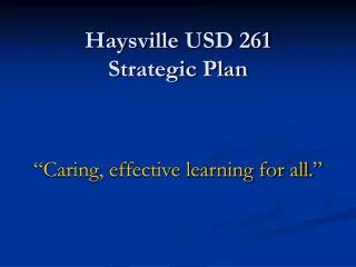 Haysville USD 261 Strategic Plan