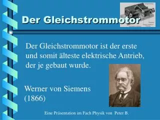 der gleichstrommotor