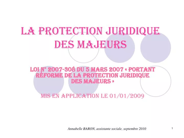 la protection juridique des majeurs