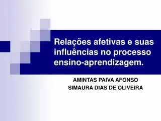 rela es afetivas e suas influ ncias no processo ensino aprendizagem