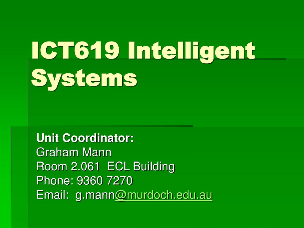 PPT - ICT619 Intelligent Systems PowerPoint Presentation, free download ...