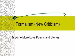 Formalism (New Criticism)