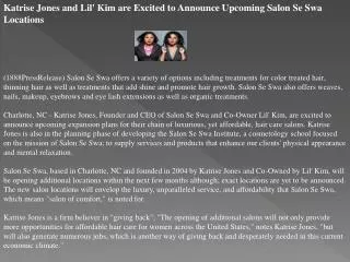 katrise jones and lil' kim are excited to announce upcoming