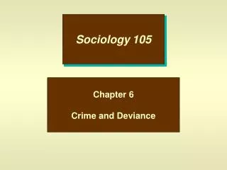 Sociology 105