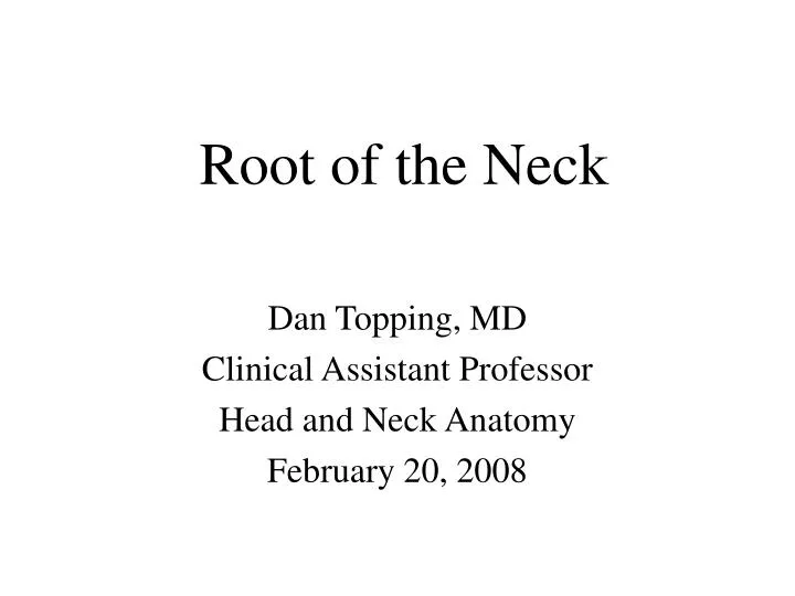 root of the neck