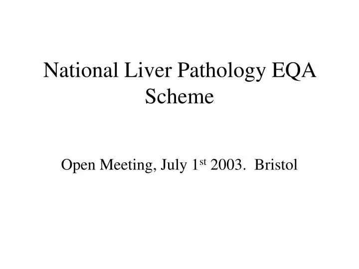 national liver pathology eqa scheme