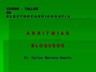 curso taller de e l e c t r o c a r d i o g r a f i a