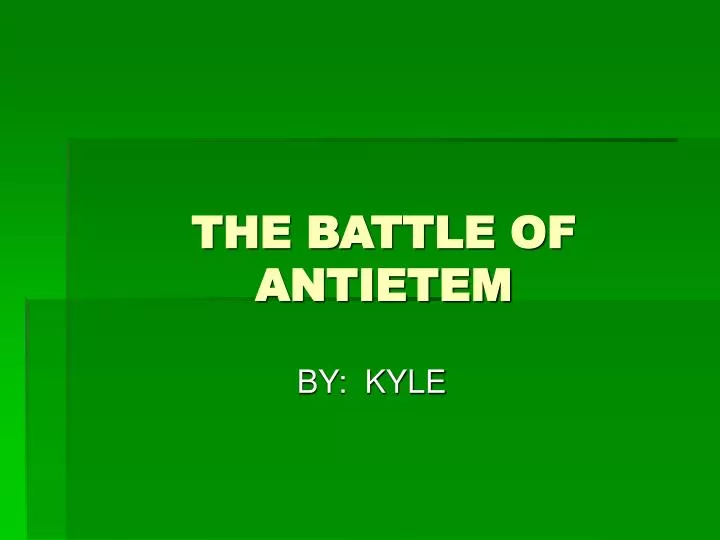 the battle of antietem