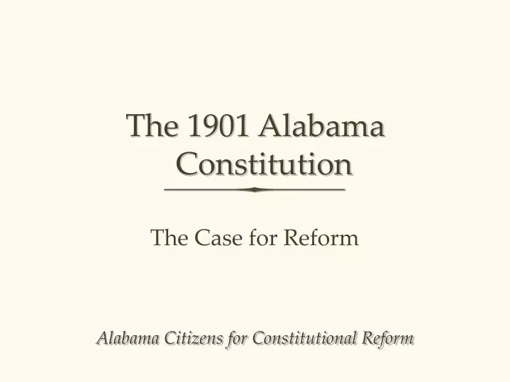 the 1901 alabama constitution