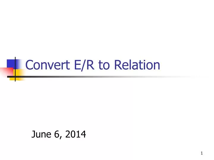 convert e r to relation