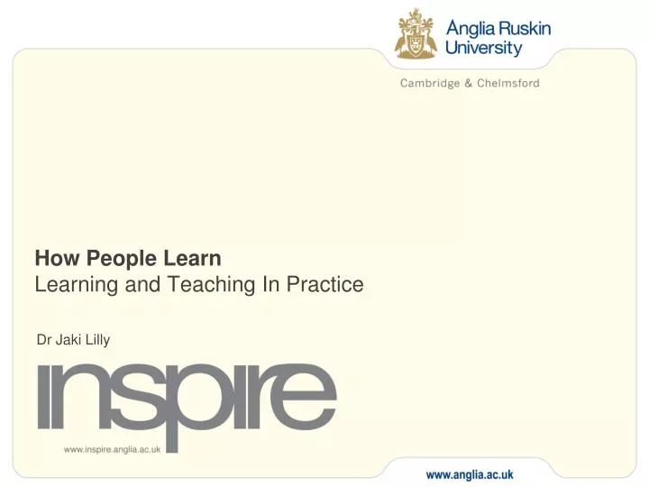 how people learn learning and teaching in practice