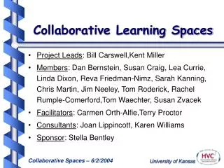 Collaborative Learning Spaces