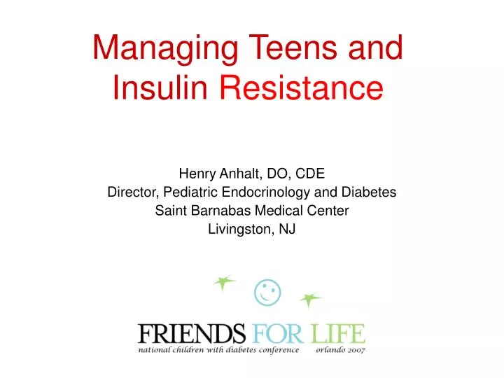 managing teens and insulin resistance